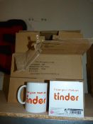 *Three Boxes of 6 "Tinder" Mugs