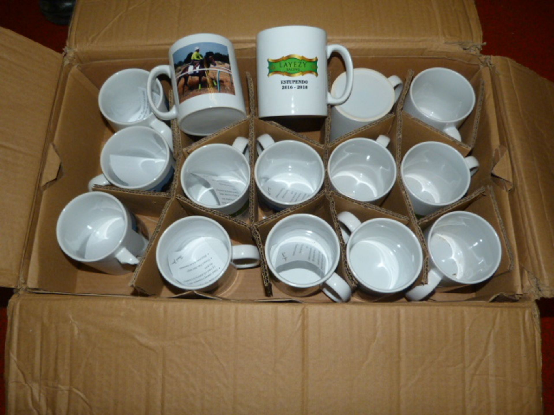 Box of 31 Layezy Racing Mugs