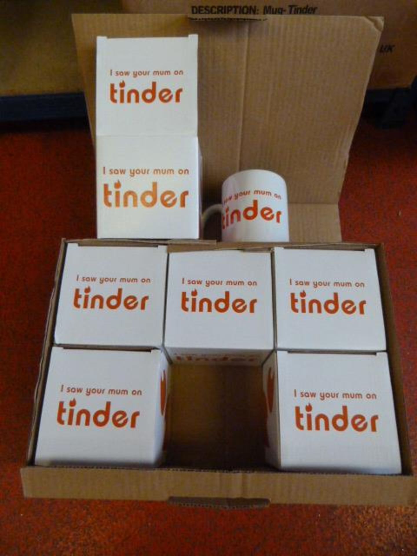 *Box of Six "Tinder" Mugs