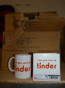 *Three Boxes of 6 "Tinder" Mugs