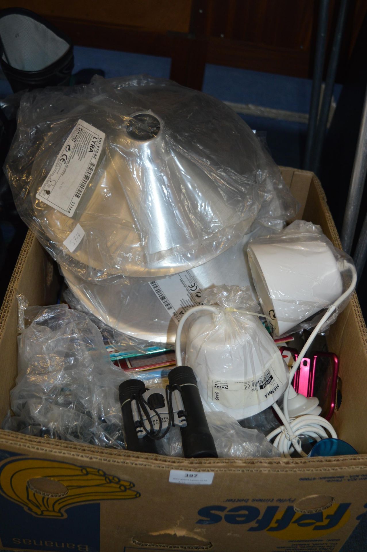 Box of Ikea Lights, etc.