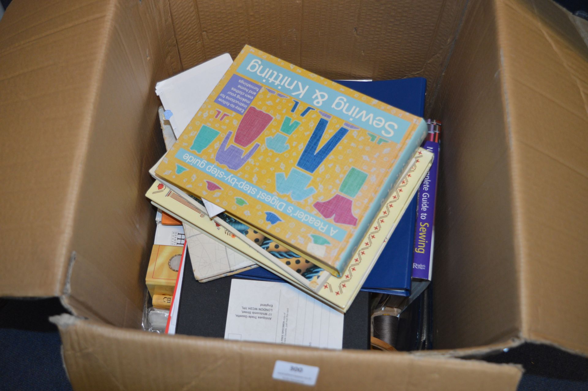 Box of Sewing Books