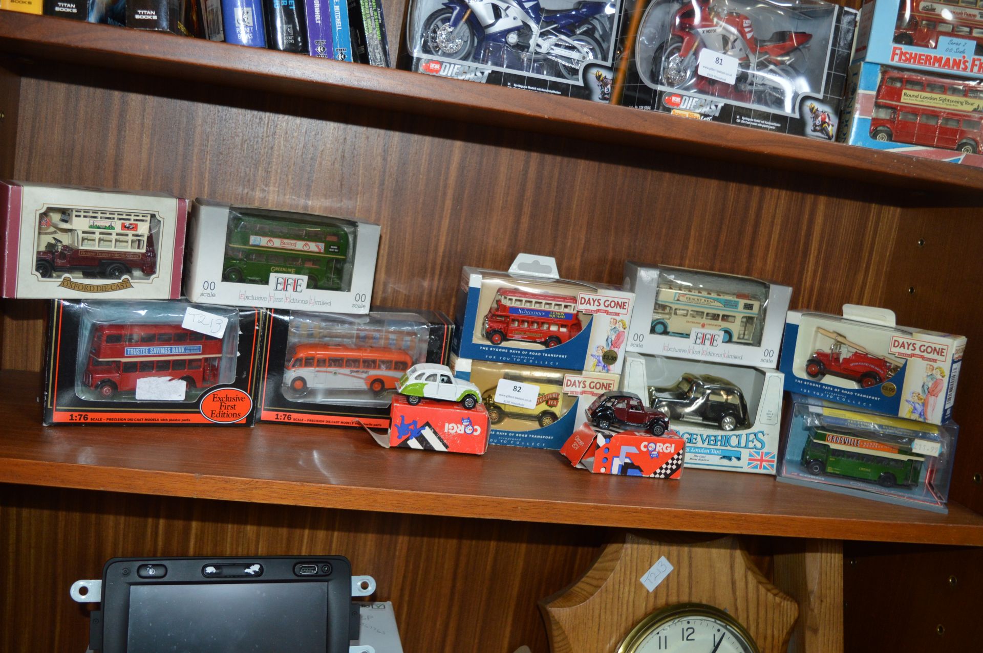 Twelve Diecast Model Vehicles Including Buses, Coo