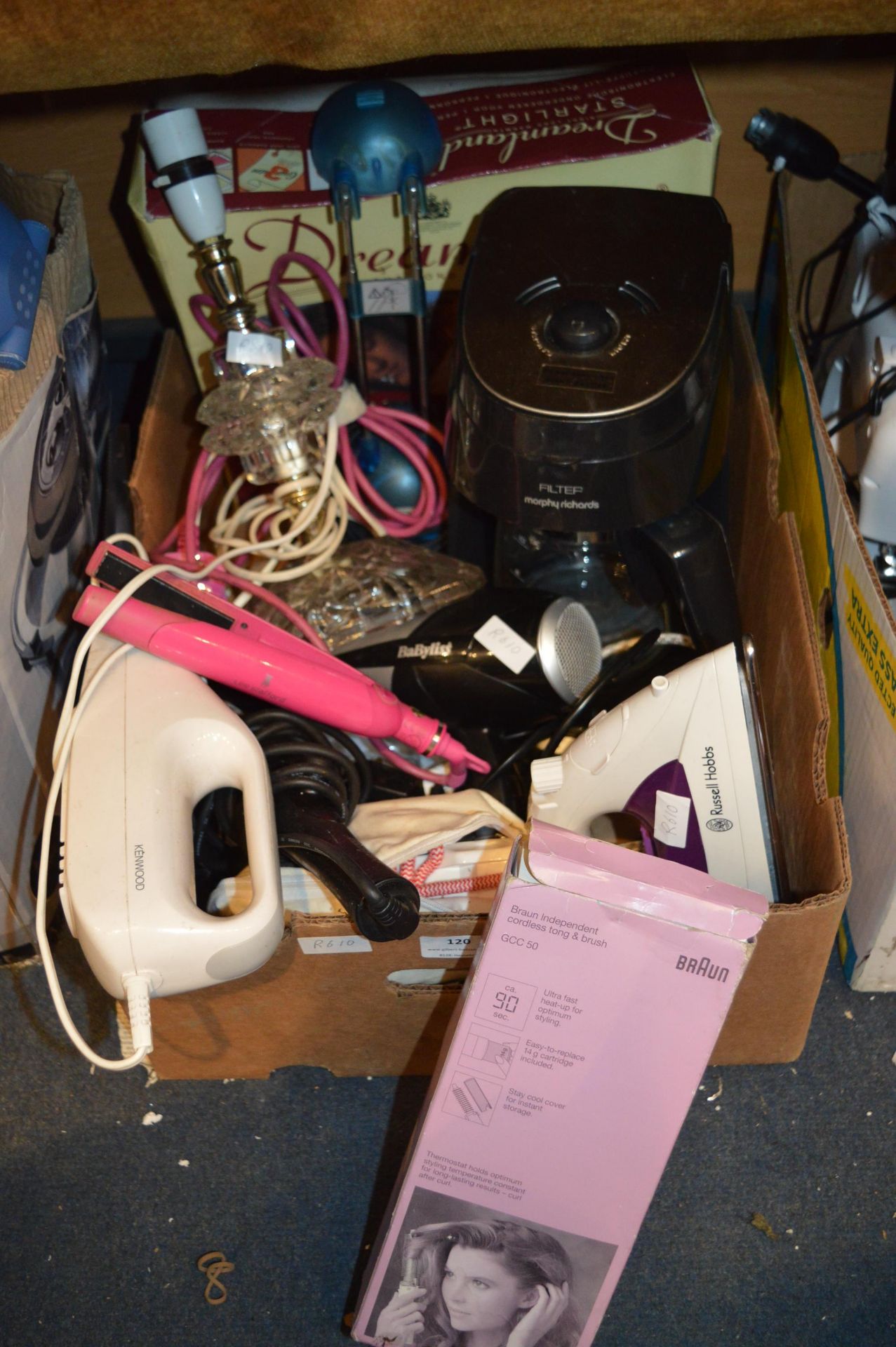 Electrical Items Including Irons, Hair Dryers, Cur