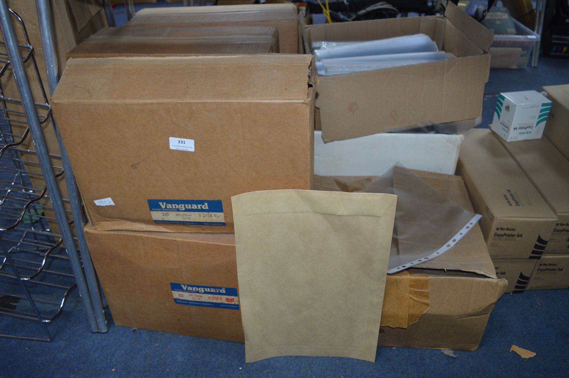 Six Boxes of 250 Envelopes plus A4 File Pouches, e