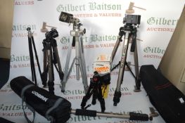 Assorted Tripods; Velbon, Cobra, etc.