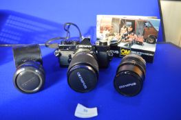 Olympus OM1 Camera Kit with Olympus Lenses
