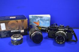 Olympus OM1 Camera Kit with Olympus Lenses