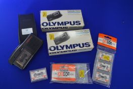 Three Olympus Pearlcorders plus Tapes