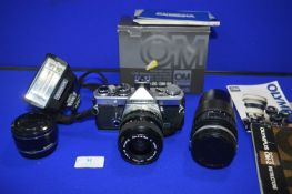 Olympus OM2 Camera Kit with Olympus Lenses