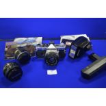 Olympus OM2N Camera Kit with Olympus Lenses