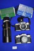 Olympus OM10 and OM30 Cameras plus Lenses