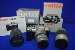 Pentax MX50 camera KIt with Pentax Lenses