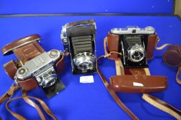 Three Vintage Cameras Including Zeiss and Solida