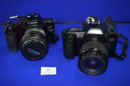 Canon EOS1000 and EOS10 Cameras with Canon Lenses