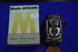 Minolta Autocord TLR Camera with Case and Box