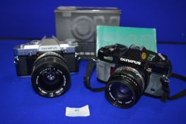 Olympus OM30 and OM40 Cameras with Olympus Lenses