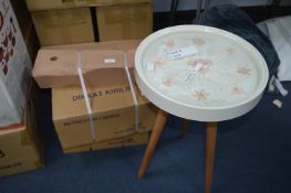 *Set of Four Pearl Round Tripod Tables