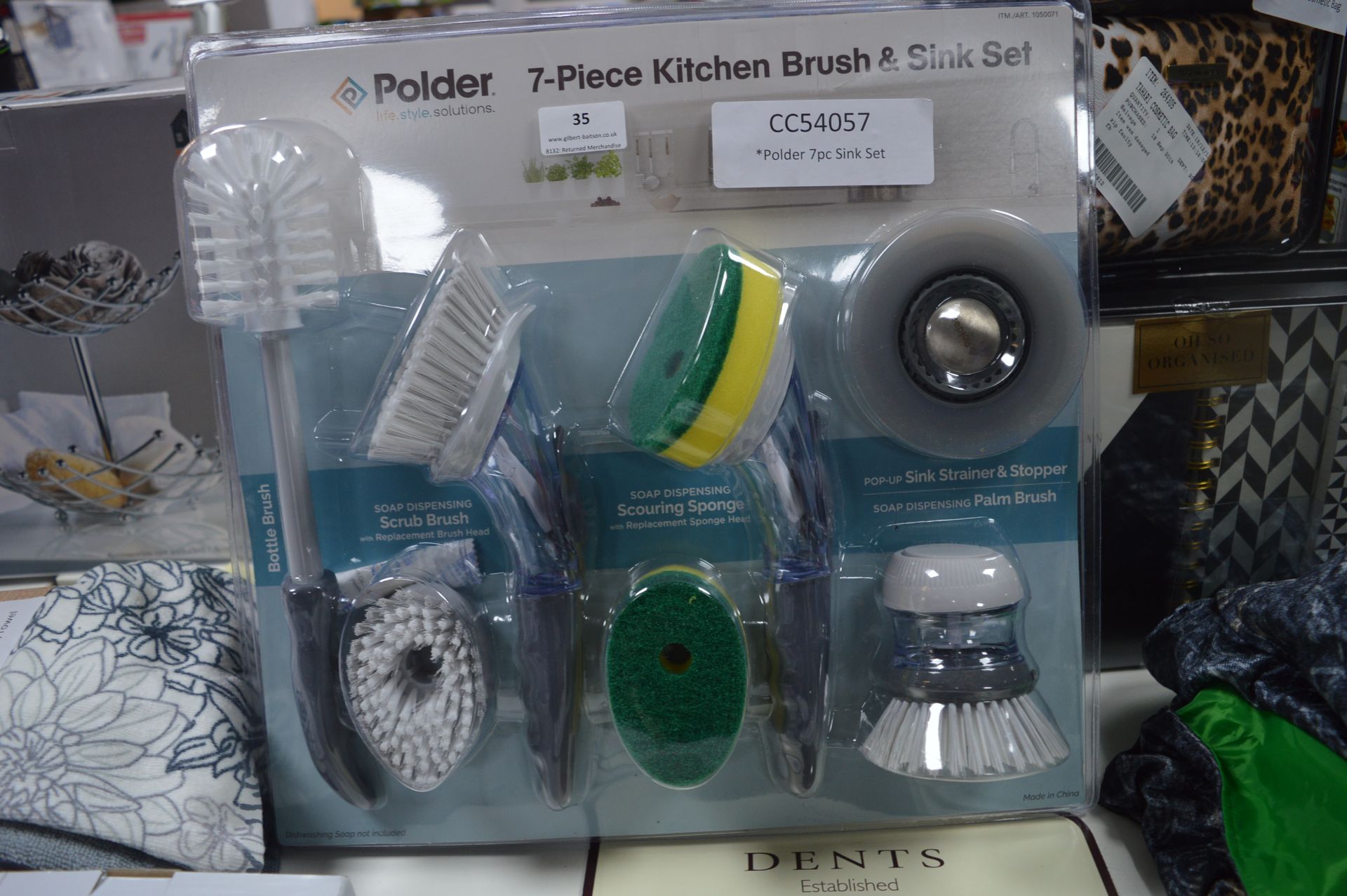 *Polder 7pc Kitchen Brush & Sink Set