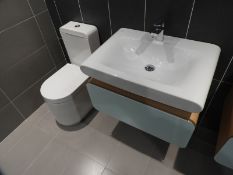 *Ideal Standard Wash Hand Basin Mounted in Cabinet, and Matching WC with Dual Flush Cistern