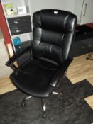 *Executive Faux Leather Gas Lift Chair on Chrome Frame