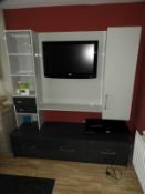 *High Gloss Light & Dark Grey Media Unit (TV not included)