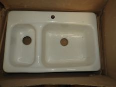 *Cast Sink 1 & 1/2 Bowl with One Centre Tap Hole 8