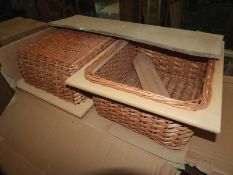 *Pair of Wicker Baskets with Runners