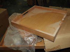 *Pair of Oak Trays with Runners