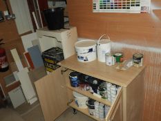 *Toolbox, Storage Cabinet, Assorted Paints and Dec