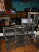 *Three Expanded Mesh Back of Bar Display Stands