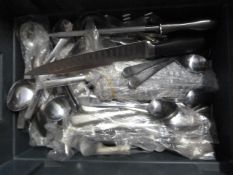 Basket of S/S Cutlery and Kitchen Tools