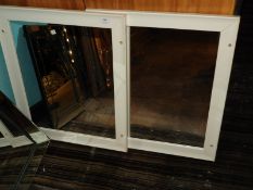 *Pair of White Framed Mirrors