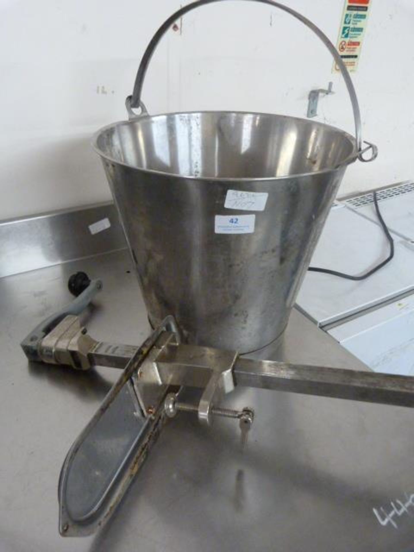 *Stainless Steel Bucket and a Industrial Tin Opene