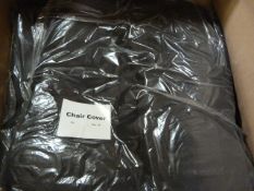 *45 Black Damask Chair Covers
