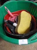 Tub of Cleaning Tools