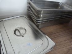 *Five Large S/S Pans with Two Lids