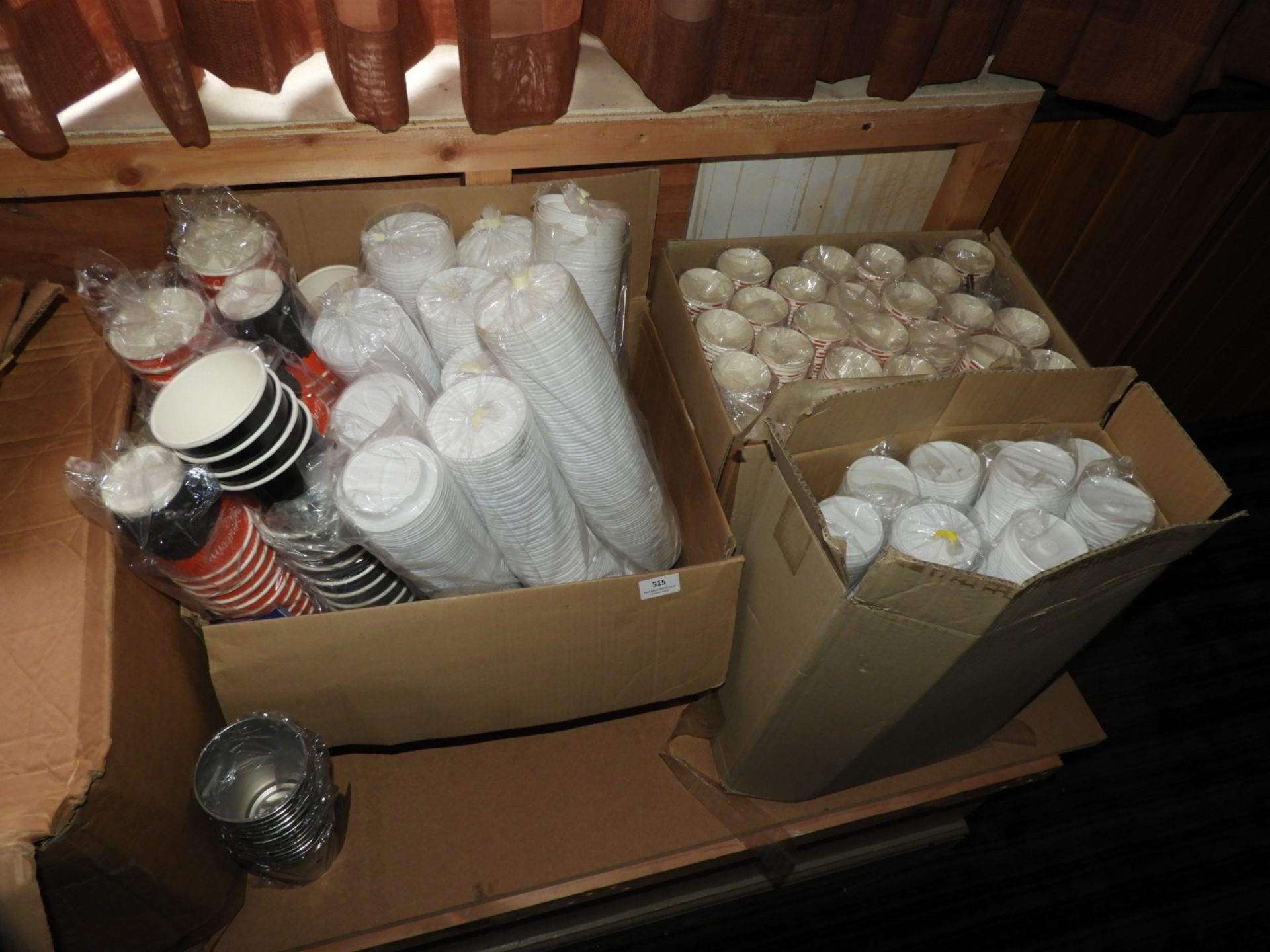 *Three Boxes of Assorted Disposable Cups, Lids and Containers