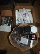 Three Boxes of Hot Drinks Cups, Sweet Jars, Plasti