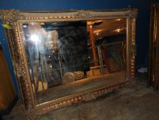 *Large Ornate Gilt Framed Bevelled Edge Mirror ~6ft x 5ft