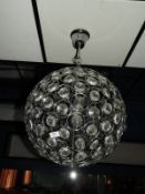 *Spherical Chrome & Glass Light Fitting