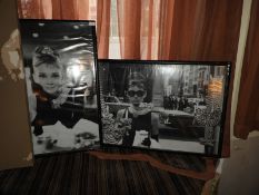 *Two Black & White Posters of Audrey Hepburn