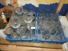 *Two Trays of Assorted Branded and Other Glasses