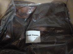 *73 Chocolate Crushed Taffeta Chair Covers