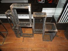 *Five Expanded Mesh Back of Bar Stands