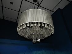*Cut Glass Chandelier with Fabric Shade (as fitted to the entrance hall)