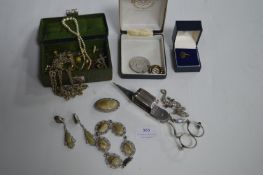 Assorted Jewellery and a Candle Snuffer