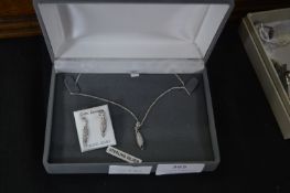Sterling Silver Jewellery Set; Earring & Pendant