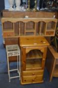 Pine Cupboard, Wall Shelf Unit, and a Plant Stand