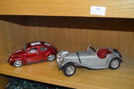 Two Diecast Model Cars; Volkswagen Beetle and a Ja
